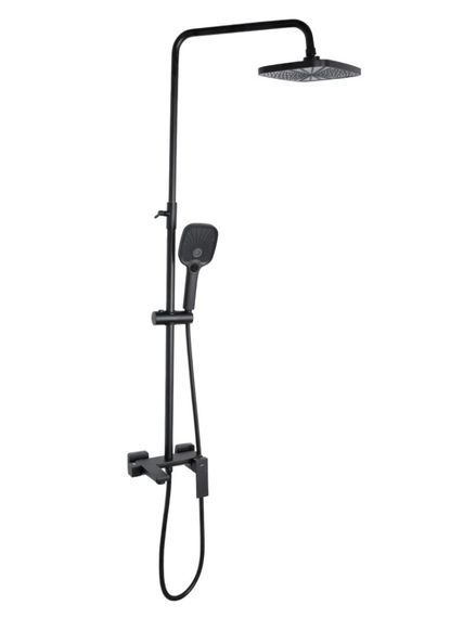 Душова система універсальна Qtap Gemini Black Matt з виливом QTGEM111BLM45686