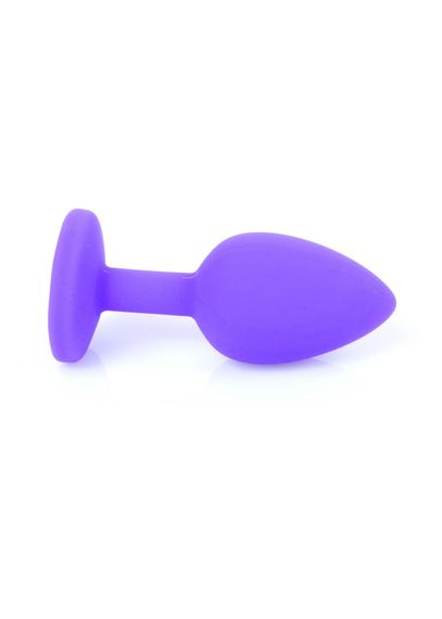 Анальна пробка - Jewellery Silicone Purple Plug S Red | Зображення 5