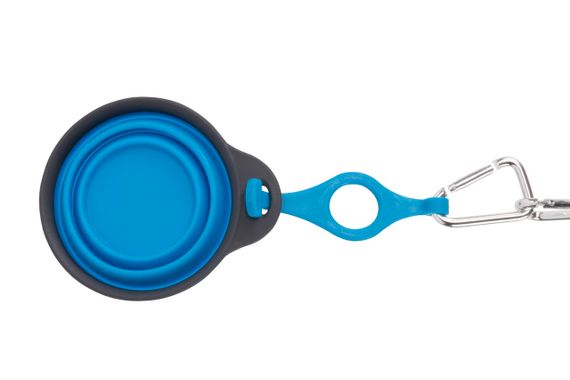 Миска дорожня складана Dexas Travel Cup with Bottle Holder & Carabiner, 240 мл, блакитна | Зображення 1