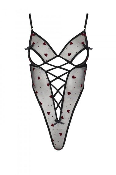 Еротичний боді з малюнком Passion LOVELIA BODY S/M, black sexstyle | Зображення 8