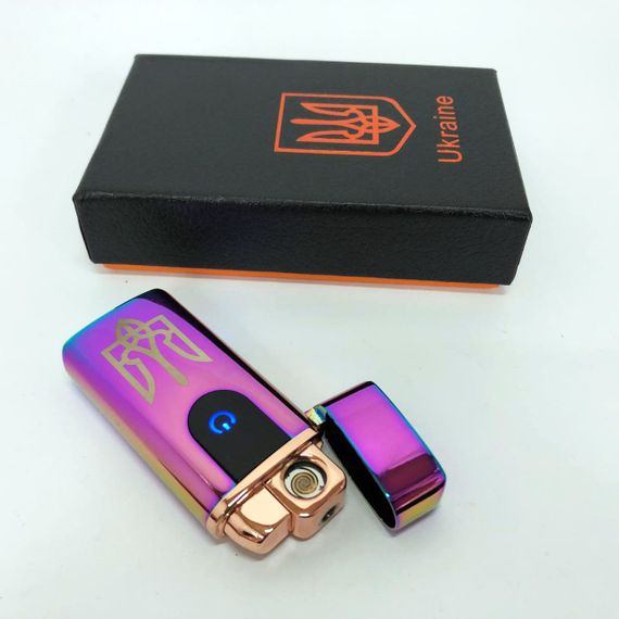 Електрична та газова запальничка Україна, акумуляторна запальничка спіральна HL-431. Колір: хамелеон | Зображення 4