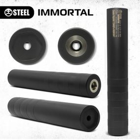 Глушник IMMORTAL, калібр 9×21, різьба М15×1.0, для пістолет-карабіна (Stribog, Tsvircoon Цвіркун),  чорний.