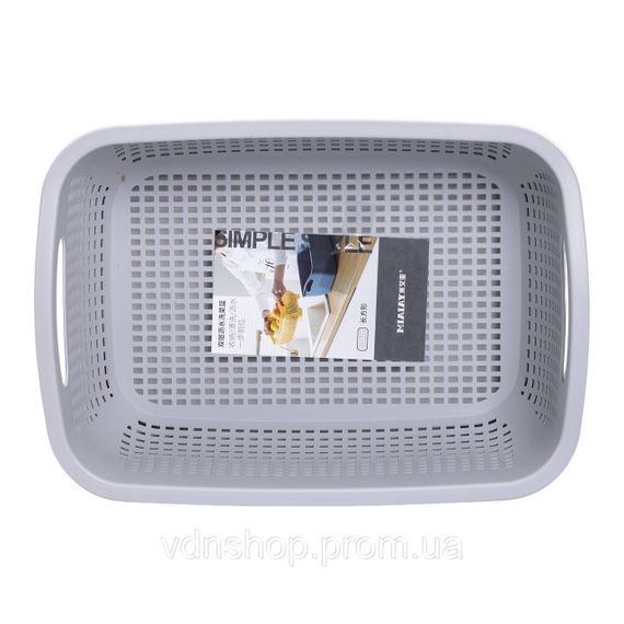 Кошик-друшлак 2 в 1 для миття овочів, фруктів і зелені 29,5×21×11 (см) Білий HP-45-6W | Зображення 5