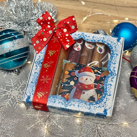 Святковий набір пастили “Зимова радість”,8 смаків 150 г + 50 г пастили з горіхами