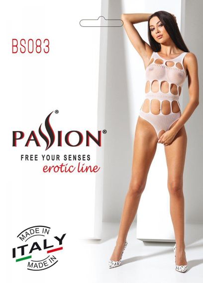 Сексуальный боди с вырезами Passion BS083 white sexstyle | Зображення 3