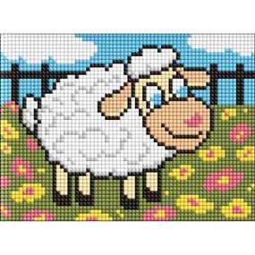 Алмазная мозаика без подрамника "Белый барашек" AMM1078 15х20 см