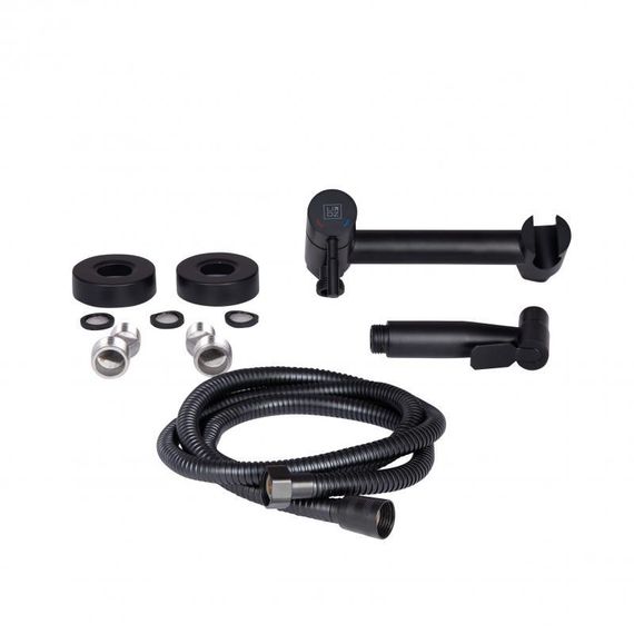 Набір для гігієнічного душу зі змішувачем Lidz Aria 110 округлий LDARI110BLA43394 Black | Зображення 2