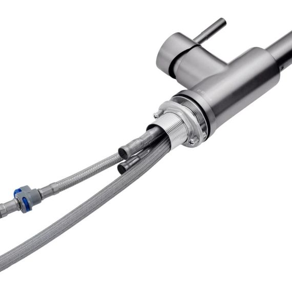 Змішувач для кухні з висувним виливом Kroner KRPё Edelstahl Klassisch - PVD03917 (CV032285) | Зображення 5