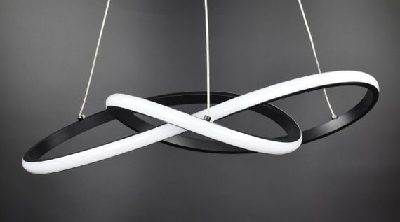 Люстра світлодіодна підвісна LED світильник для квартири на стелю лед 26980 Чорний 40-180х50х100 см. | Зображення 3