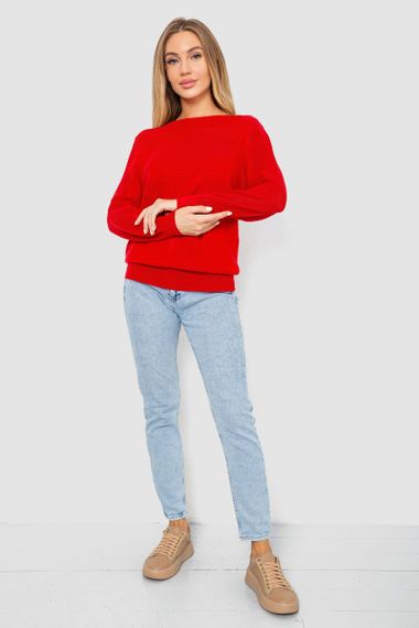 Кофта жіноча з манжетами, колір червоний, 244R999 | Зображення 1