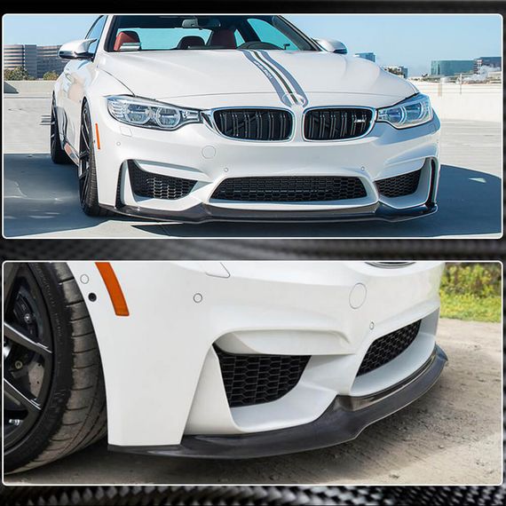 Накладка на передній бампер Lip V11 (для F80, Карбон) для BMW 3 серія F-30/31/34 2012-2019 рр | Зображення 4