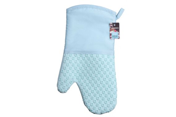 Рукавичка-прихватка Ardesto Tasty Baking, 35х19см, силікон, бавовна, блакитний (AR2327T)