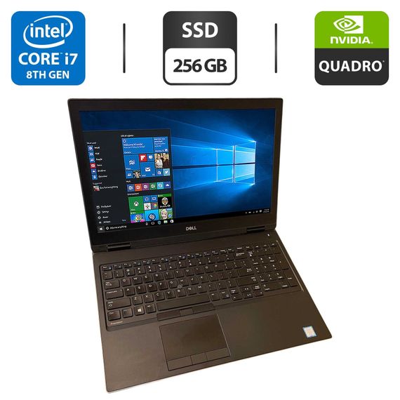 Мобильная рабочая станция Dell Precision 7530 / 15.6" (1920x1080) IPS / Intel Core i7-8750H (6 (12) ядер по 2.2 - 4.1 GHz) / 16 GB DDR4 / 256 GB SSD / nVidia Quadro P2000, 4 GB GDDR5, 128-bit б/у