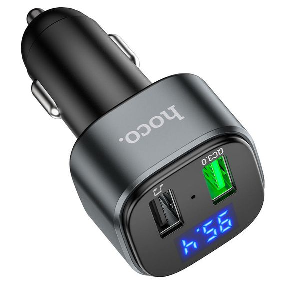 АЗП FM модулятор Hoco E67 QC3.0 (2USB-A) Чорний | Зображення 3