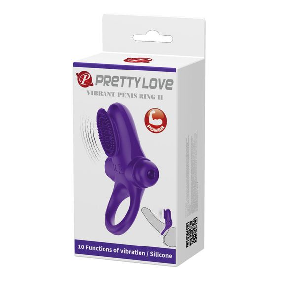 Эрекционное кольцо - Pretty Love Vibrant Penis Ring II Purple Sex Aura | Зображення 3