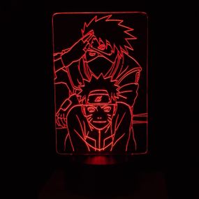 Акриловый светильник-ночник Наруто 5 красный tty-n000235