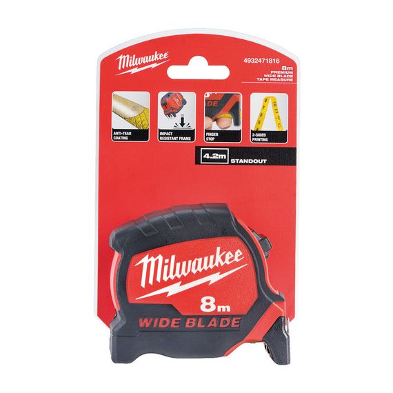 Рулетка Milwaukee WIDE BLADE, 8м 33мм (4932471816) | Зображення 3