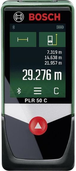 Дальномер лазерный Bosch PLR 50 C ± 2.0 мм, 0.05 – 50 м, Bluetooth (0.603.672.220) | Зображення 1