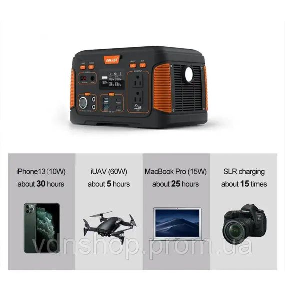 Внешний источник питания WX1436 300W (83200 мАч), электростанция с выходами USB, Type-C,DC, фонарь | Зображення 4
