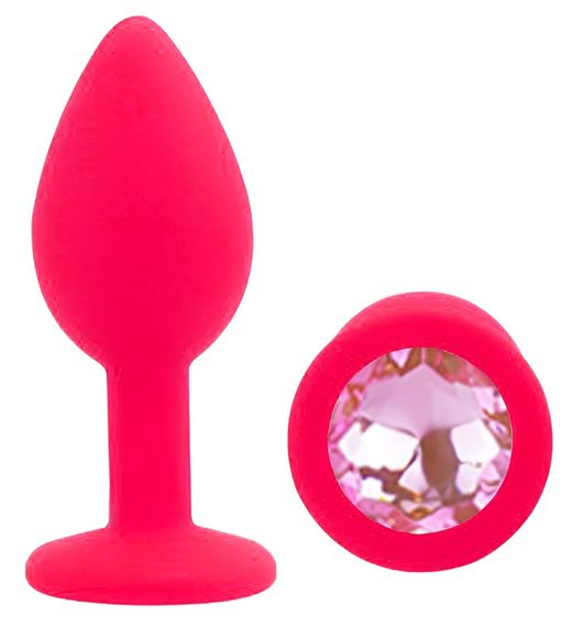 Силіконова анальна пробка EGZO - Silicone Pink Round Plug Pink, size S Sex Aura | Зображення 1