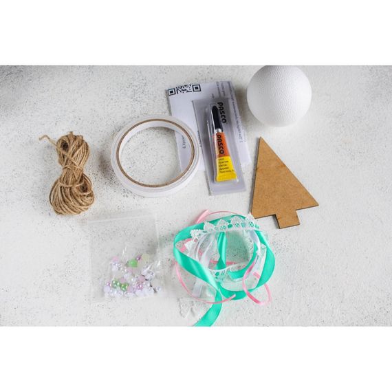 Детский набор творчества "Декорирование игрушки на ёлочку" НГ-003 2 основы | Зображення 1