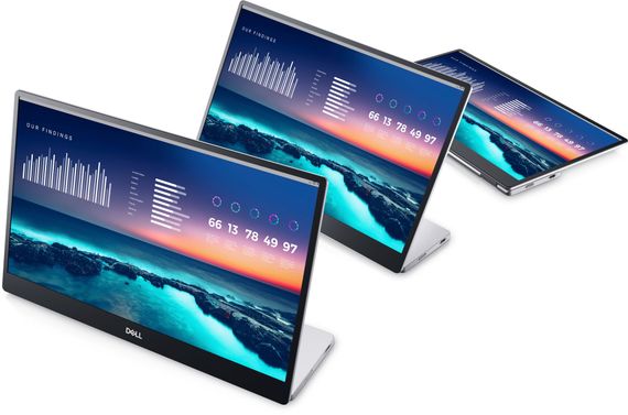 Монітор Dell  портативний 14' P1424H 2xUSB-C, IPS (210-BHQQ) | Зображення 1