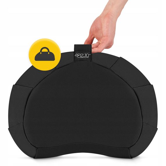 Подушка для йоги та медитації 4FIZJO Zafu напівкругла 40 x 30 x 12 см Black (P-5907739315519) | Зображення 4