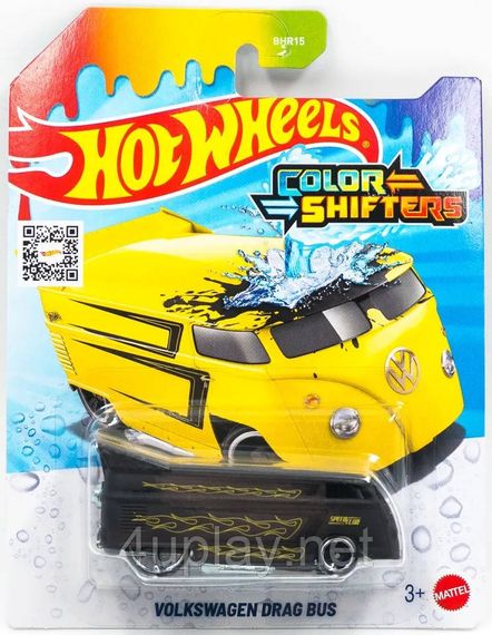 Hot Wheels Color Shifters Volkswagen Drag Bus Машинка Хот Вілс Фольксваґен, що змінює колір | Зображення 1