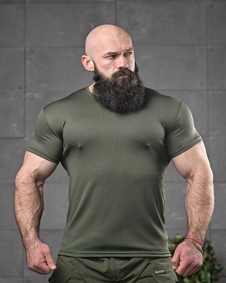 Тактична футболка для відведення поту odin вселенна олива ДЛ6543 | Зображення 1