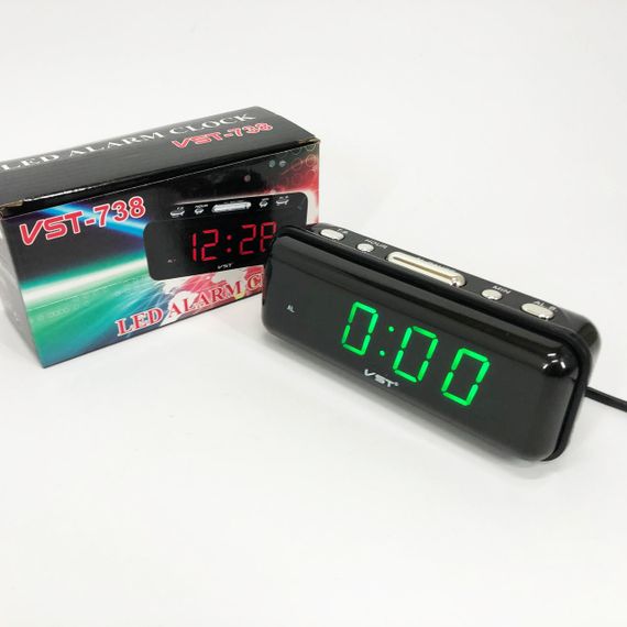 Оригінальний настільний годинник VST-738-4, Настільний годинник з яскравими цифрами ZB-68 | Зображення 6