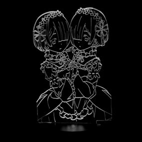 Акриловый светильник-ночник Рэм и Рам белый tty-n001196