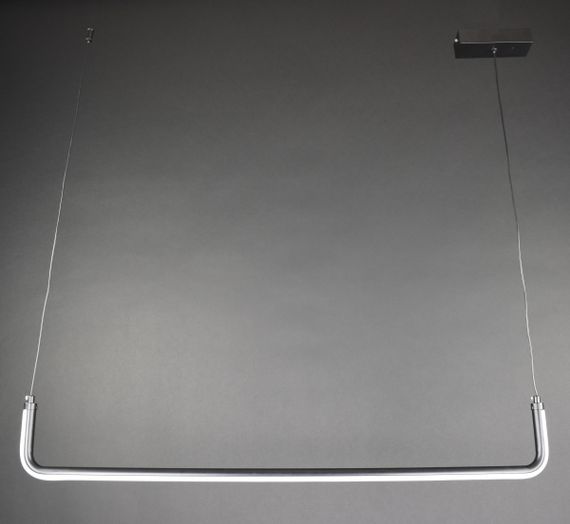 Люстра світлодіодна підвісна LED світильник для квартири на стелю лед 27324 Чорний 20-150х12х122 см. | Зображення 6