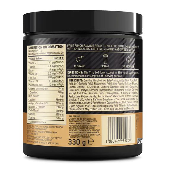 Передтренувальний комплекс Optimum Nutrition Pre Workout 330g (Fruit punch) | Зображення 1