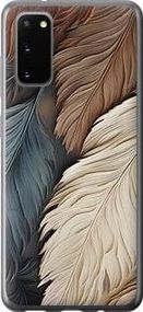 Чехол на Samsung Galaxy S20 Листья в стиле бохо из силикона FCh_096532