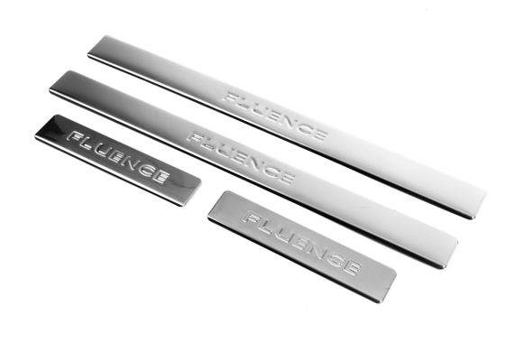 Накладки на пороги OmsaLine (4 шт., нерж.) для Renault Fluence 2009-2024 рр