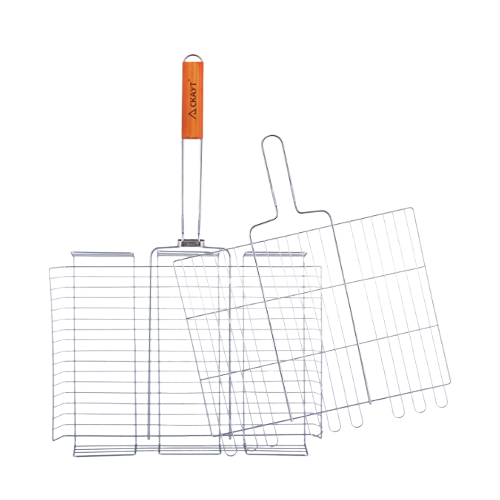 Решітка-гриль глибока з дерев'яною ручкою 40*30*7см Скаут | Зображення 2