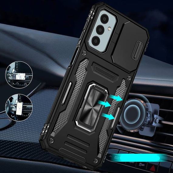 Ударостійкий чохол Camshield Army Ring для Samsung Galaxy A25 5G Чорний / Black | Зображення 1