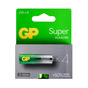 Батарейка GP Super Alkaline 1,5V (LR6) лужна 15A21-SB4 блістер 4 шт в упаковці