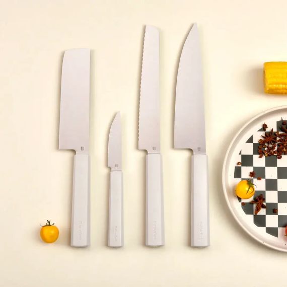 Набір кухонних ножів Butterfork Purest Set Light Grey | Зображення 1