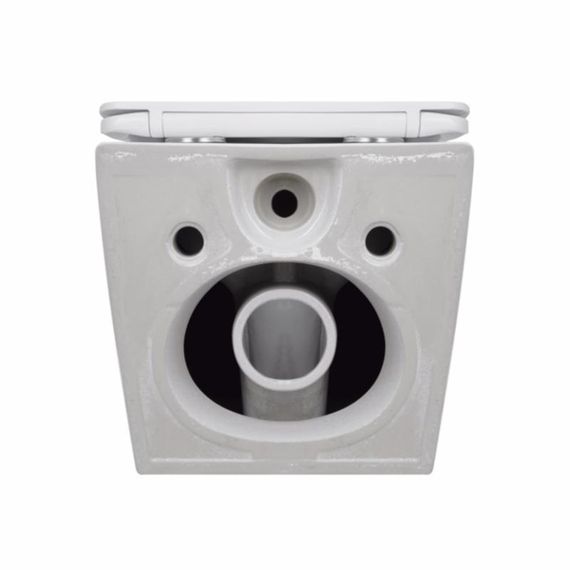 Унітаз підвісний Jay Rimless 485×360×320 мм, White, із сидінням Slim Duroplast/ Soft-close/Quick Relase QT07335177RW Qtap | Зображення 4