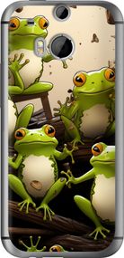 Чехол на HTC One M8 Жабки "5656u-30-17620"