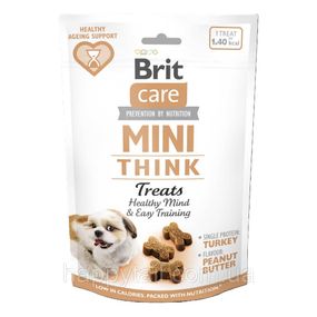 Лакомство Brit Care (Брит Кера) Mini Think для собак малых пород, для умственных способностей, индейка и арахисовое масло, 50 г