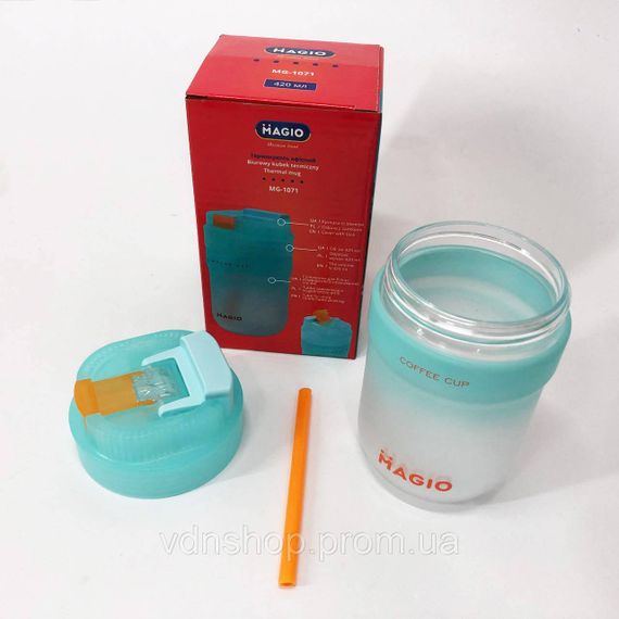 Кружка термос для кофе Magio MG-1071 420 мл, Качественный семейный термос, Термочашка для поездок HP-80 | Зображення 2