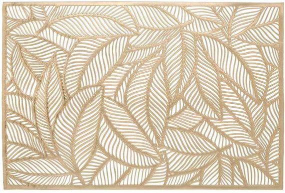 Набір 4 сервірувальних килимка Margrese Золоте листя 30х45см, плейсмат (підтарільники)