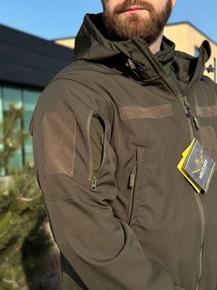Військова куртка на флісі Soft Shell Military олива | Зображення 7