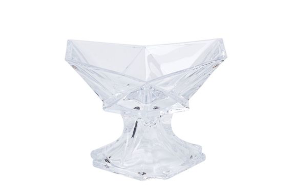 Фруктовниця цукерниця на ніжці скляна Bohemia Origami 22,5 см чаша для фруктів 6KF87/99V36/225 | Зображення 1