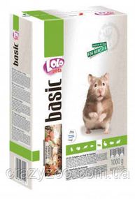 Повнораціонний корм для хом'яків Lolo Pets Basic 1 кг LO-71102