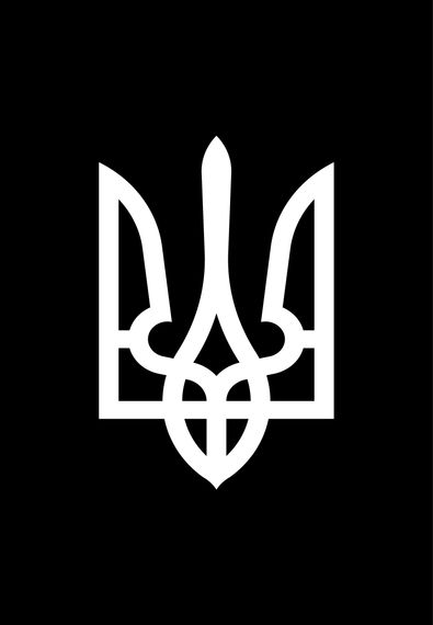Чоловіча чорна футболка з тризубом "Тризуб білий", L | Зображення 1