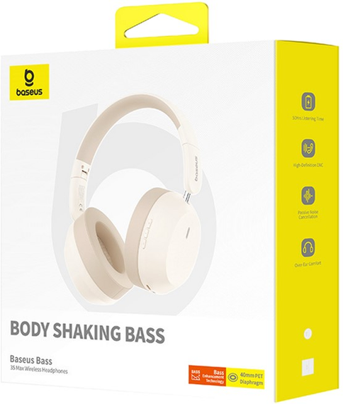 Навушники Baseus Bass 35 Max Stellar White | Зображення 6
