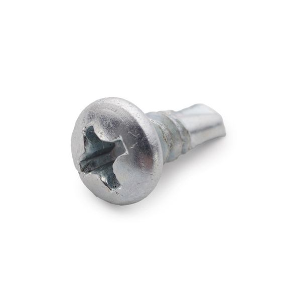 Саморіз для гіпсокартону 3,5*9,5 для металу зі свердлом з напівкруглою головкою (блиску) цинк білий (пач 250 шт.) FT350951 | Зображення 1